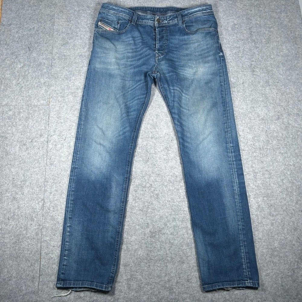 Diesel denim jeans mens 34 Blue Waykee regular straight stretch casual everyday